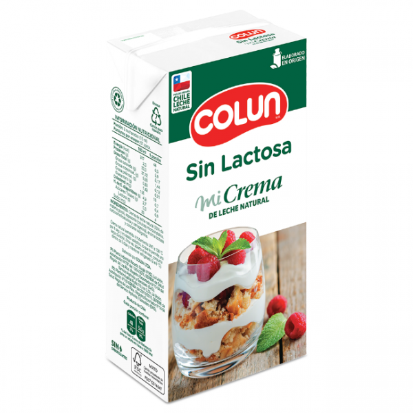 Crema de Leche 1 litro Sin Lactosa Colun